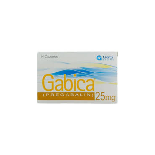 Gabica Capsules 25Mg 14,s (1 Strip = 7 Capsules)