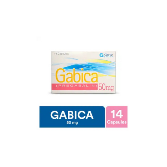 Gabica Capsules 50Mg (1 Strip = 7 Capsules)