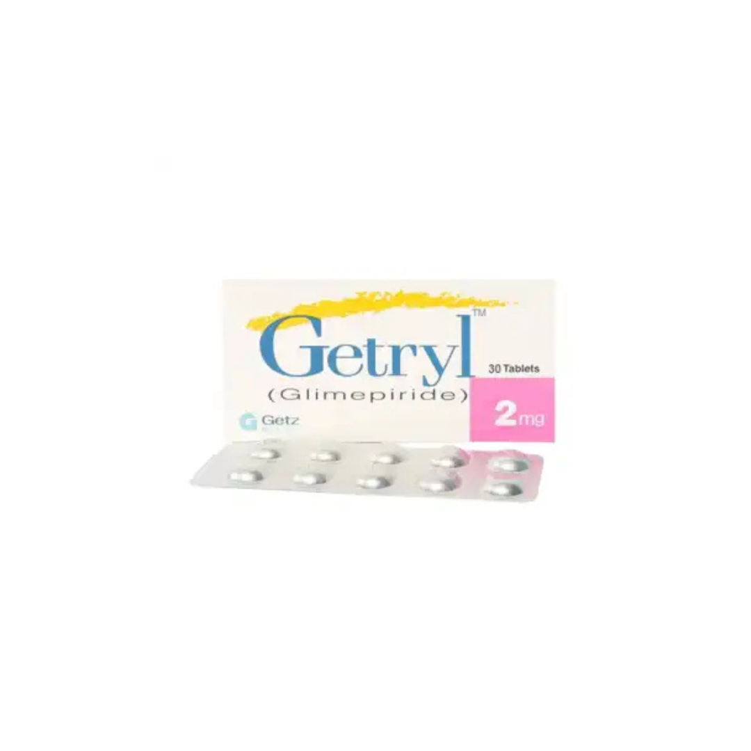 Getryl Tablets 2Mg 30,s (1 Strip = 10 Tablets)