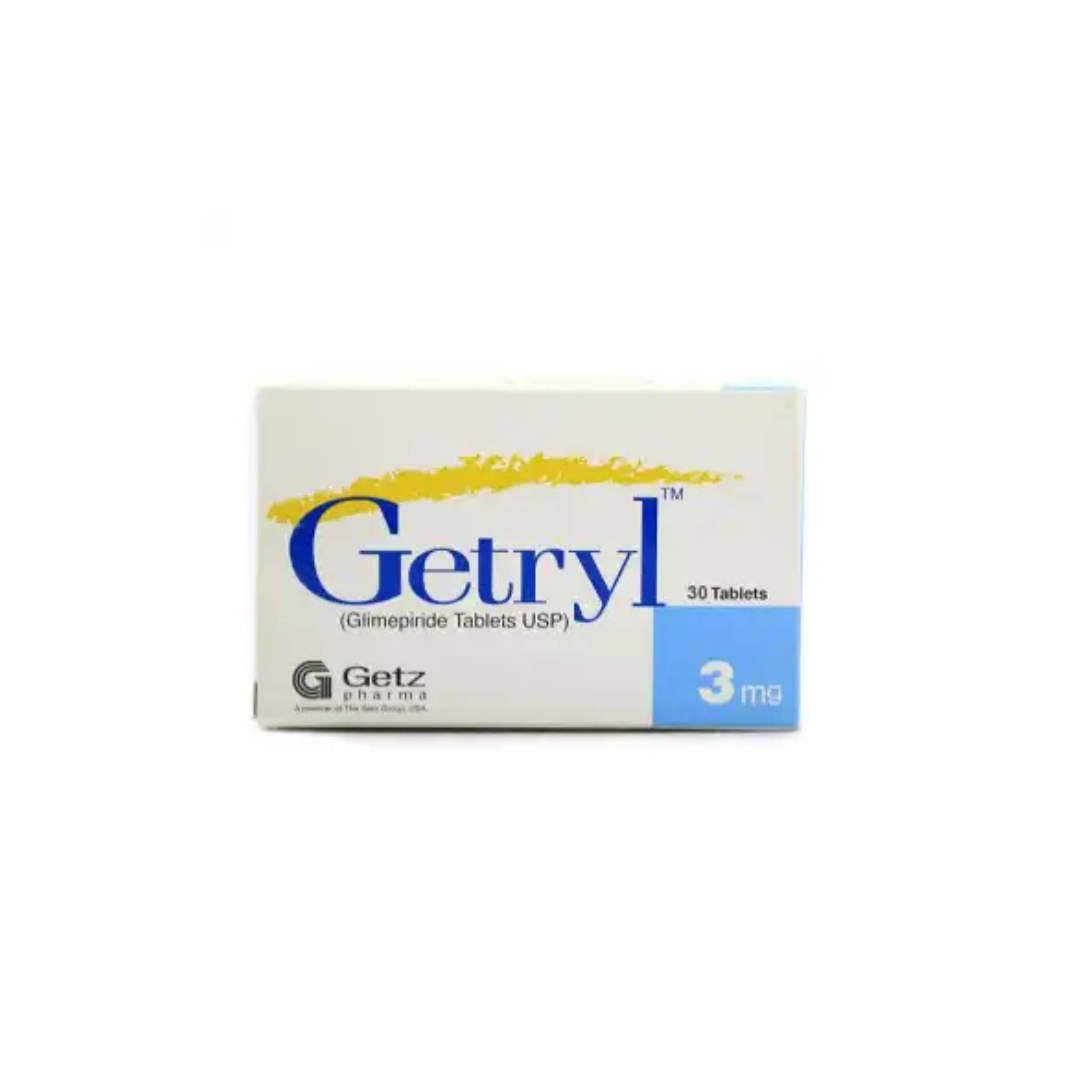 Getryl Tablets 3Mg 30,s (1 Strip = 10 Tablets)