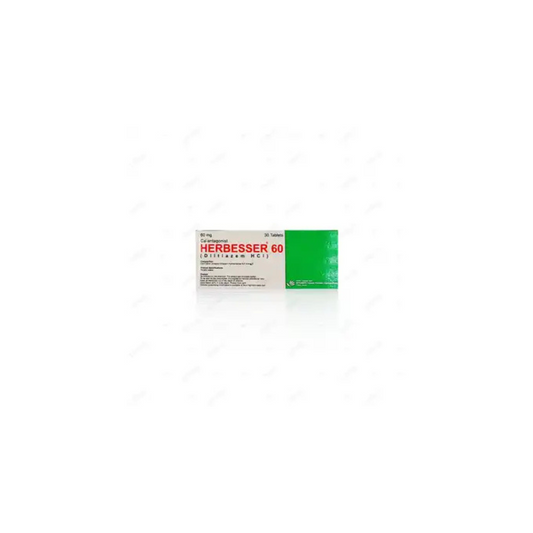 Herbesser Tablets 60Mg 30,s (1 Strip = 10 Tablets)