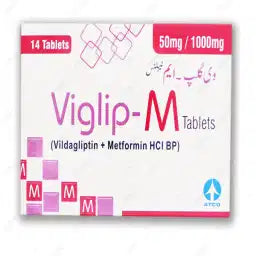 Viglip-M Tablets 50/1000MG 14'S (1 Strip = 7 Tablets)