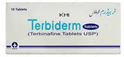 Terbiderm Tablets 125MG 10'S (1 Box = 1 Strip)(1 Strip = 10 Tablets)