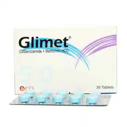 Glimet Tablets 5/500MG 30'S (1 Box = 3 Strips ) (1 Strip = 10 Tablets)
