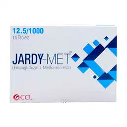 Jardy-Met Tablets 12.5+1000MG 14'S (1 Box = 2 Strips)(1 Strip = 7 Tablets)