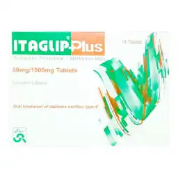 Itaglip Plus Xr Tablets 50/1000MG (1 Box = 14 Tablets)
