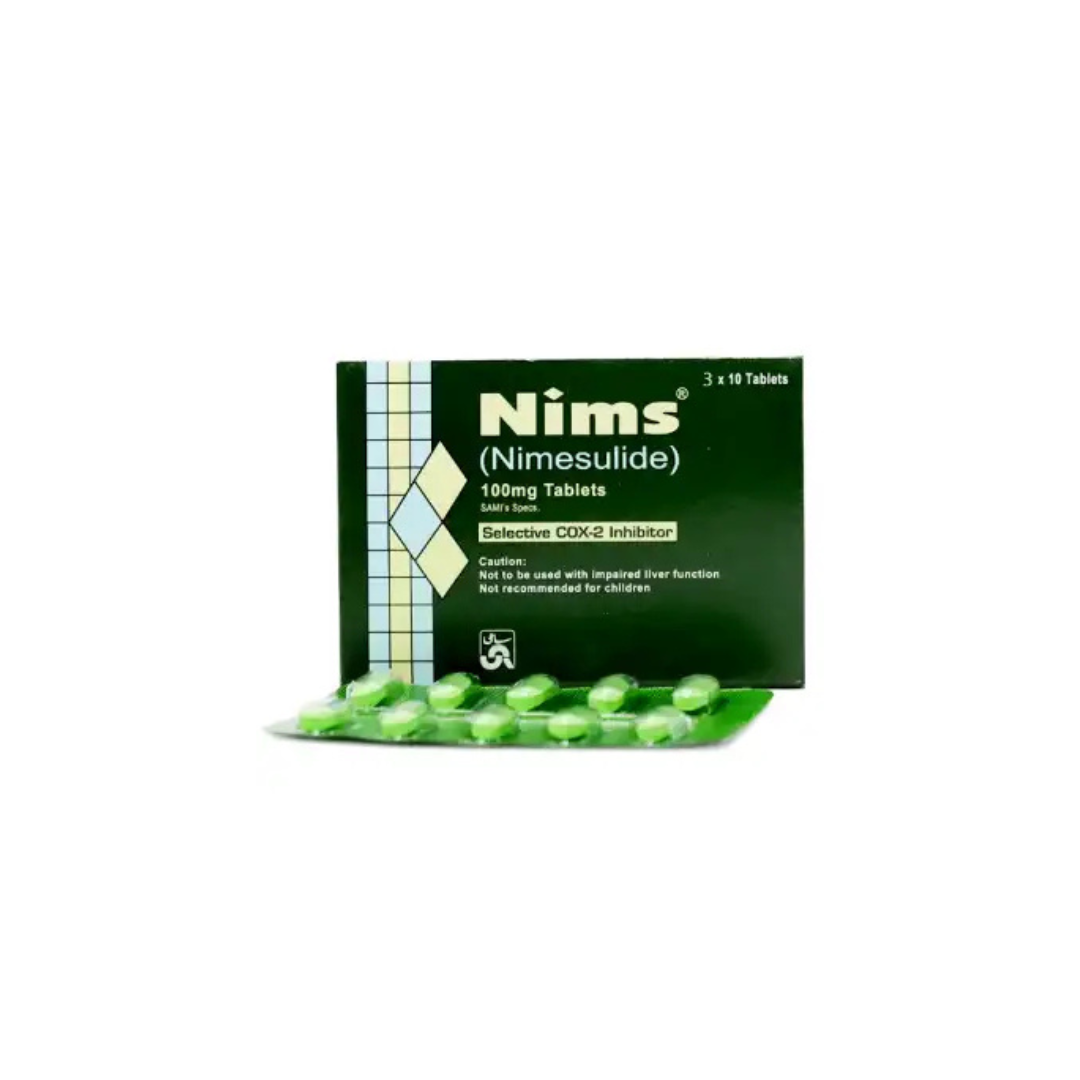 Nims Tablets 100Mg 30,s (1 Strip = 10 Tablets)
