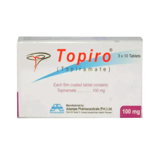 Topiro Tablets 100MG 30'S (1 Strip = 10 Tablets)