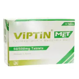 Viptin Met Tablets 50/500MG 14'S (1 Box = 2 Strips) (1 Strip = 7 Tablets)